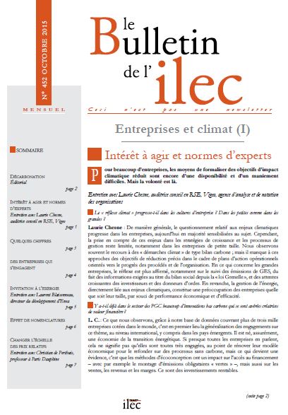 Entreprises et climat (I)