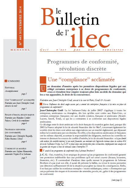 Programmes de conformité, révolution discrète