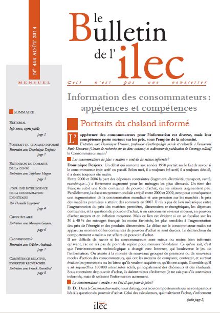 Information des consommateurs : appétences et compétences