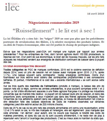 “Ruissellement” : le lit est à sec ! (communiqué de presse)