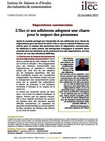 L’Ilec et ses adhérents adoptent une charte pour le respect des personnes