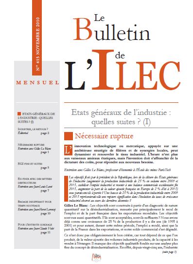 Etats généraux de l’industrie : quelles suites ? (I)