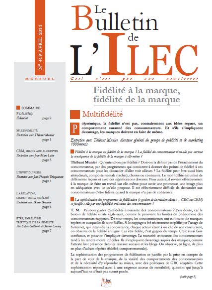 FIDELITE A LA MARQUE, FIDELITE DE LA MARQUE