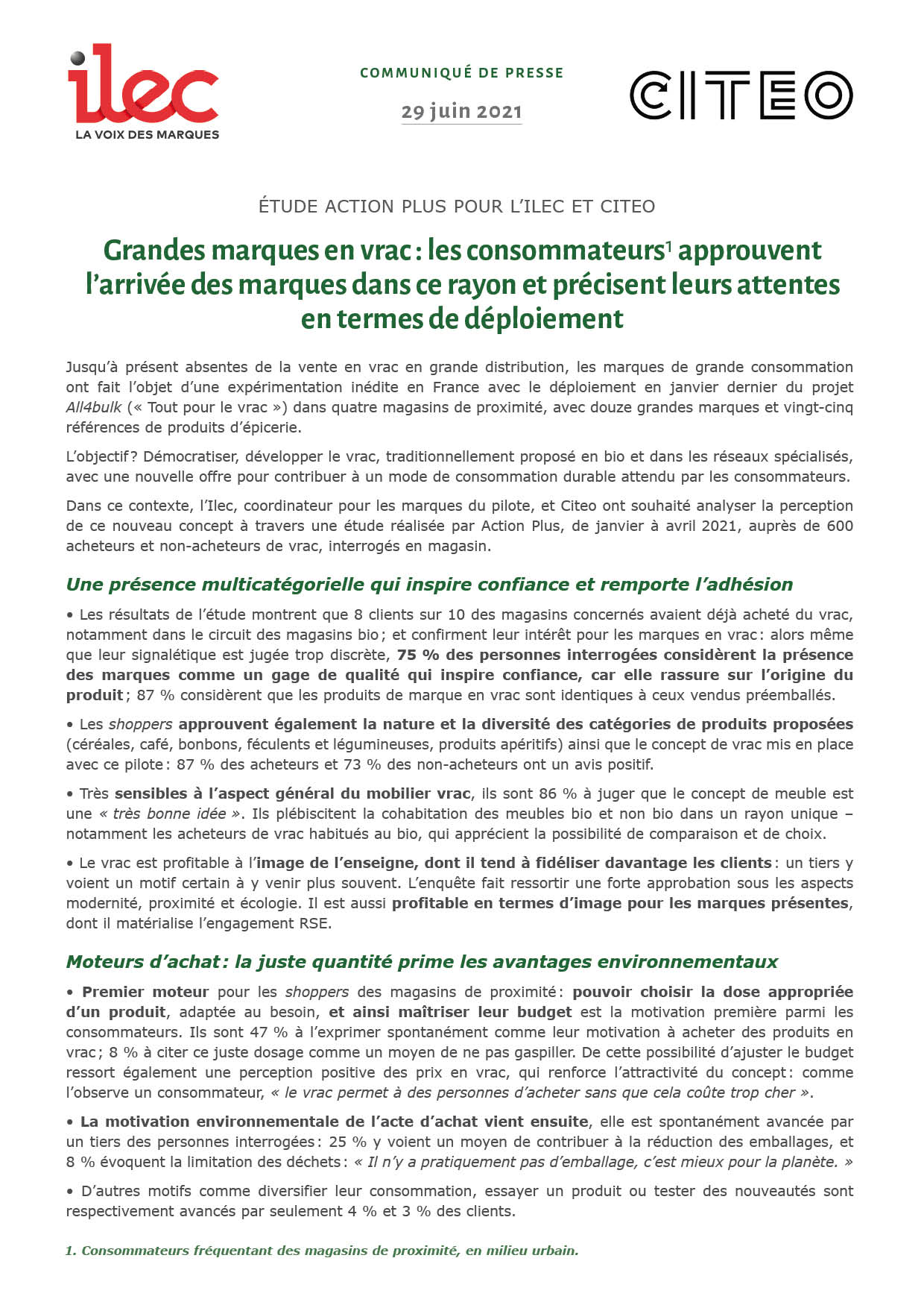 Étude Action Plus pour l’Ilec et Citeo (communiqué)