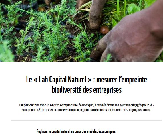 La comptabilité au service de la biodiversité