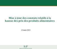 Rapport de l’IGF sur l’inflation des produits alimentaires